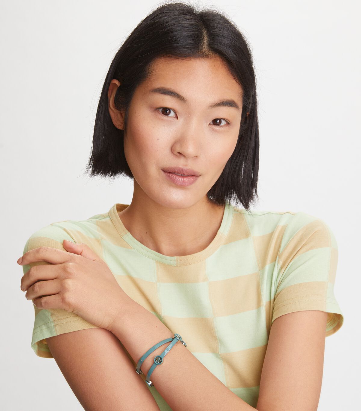 tory burch miller enamel double wrap bracelet