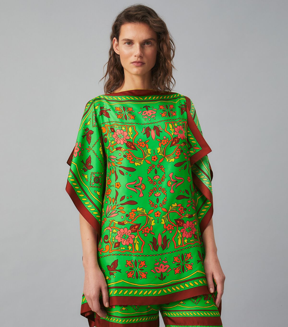 tory burch silk scarf short caftan