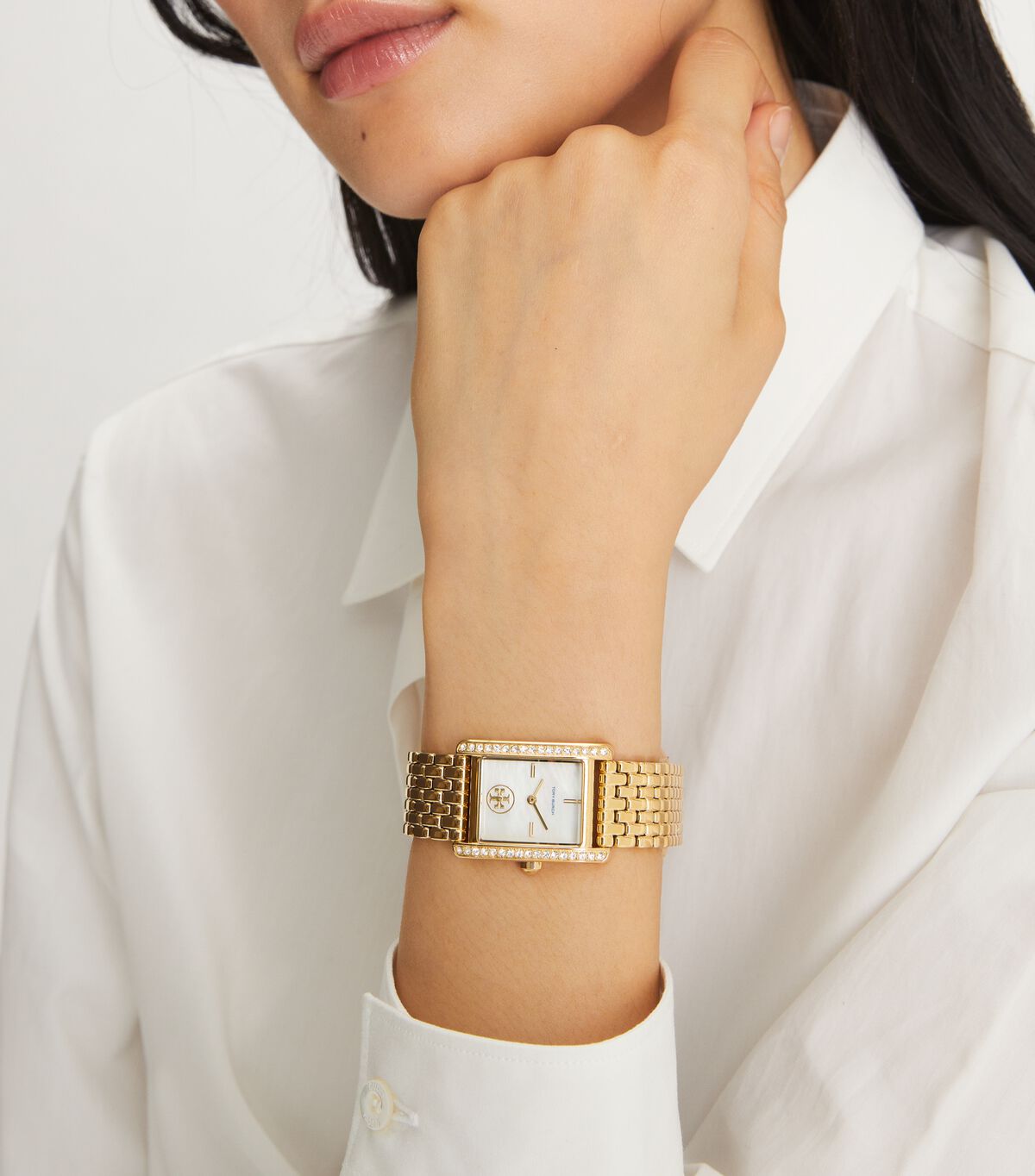 tory burch eleanor watch gold tone stainless steel