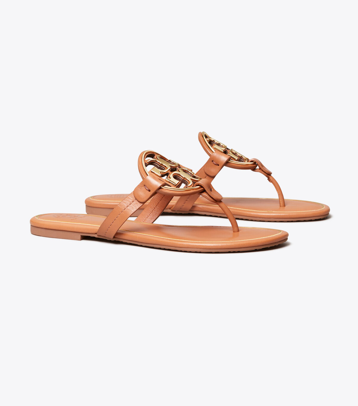 Miller Metal-Logo Sandal, Leather | Shoes | Tory Burch