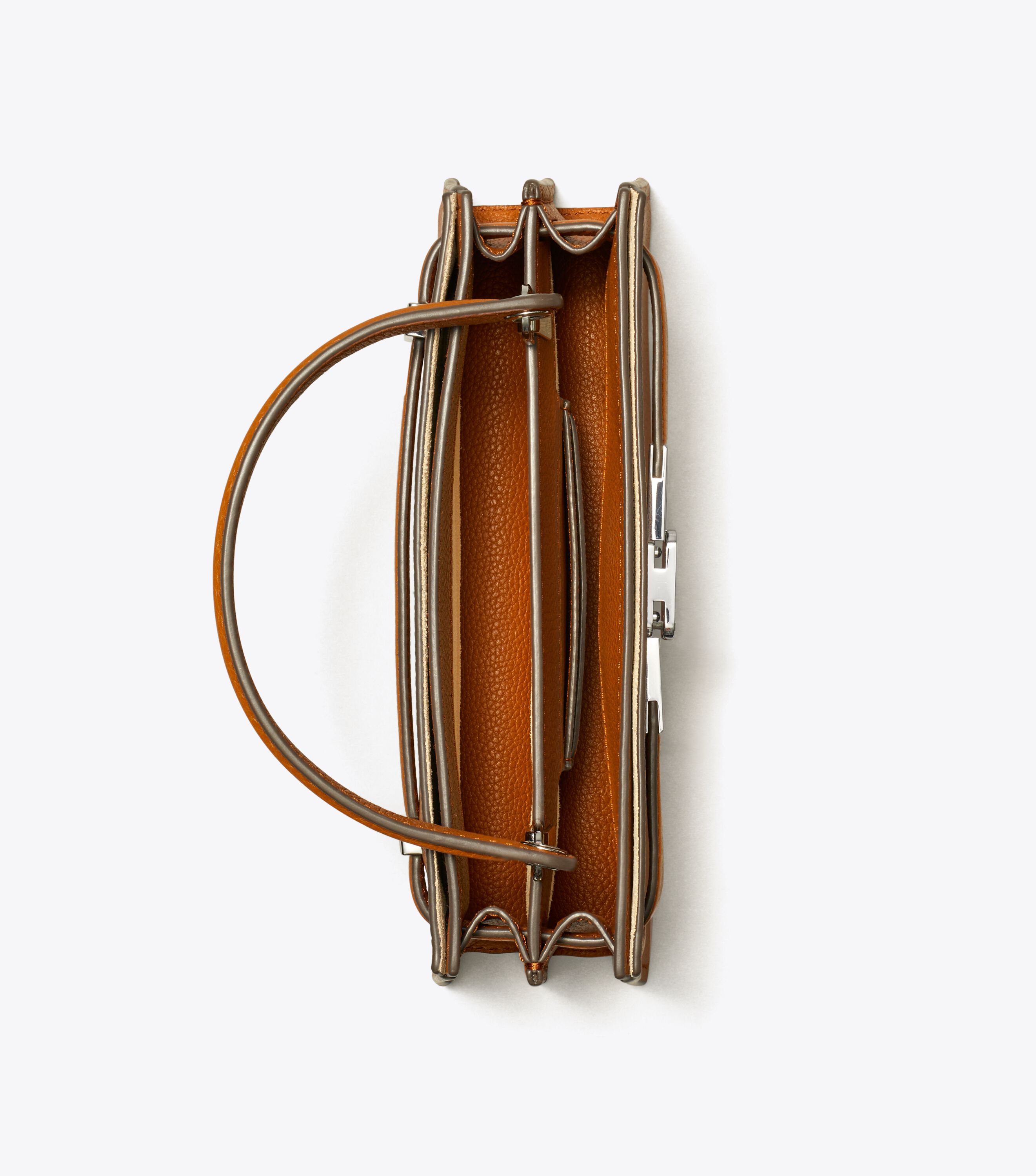 Mini Lee Radziwill Top-Handle Bag, Bourbon | Tory Burch KW