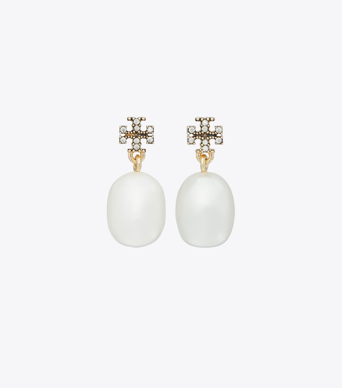 tory burch small kira pearl drop earring