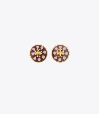 Kira Printed Circle-Stud Earring