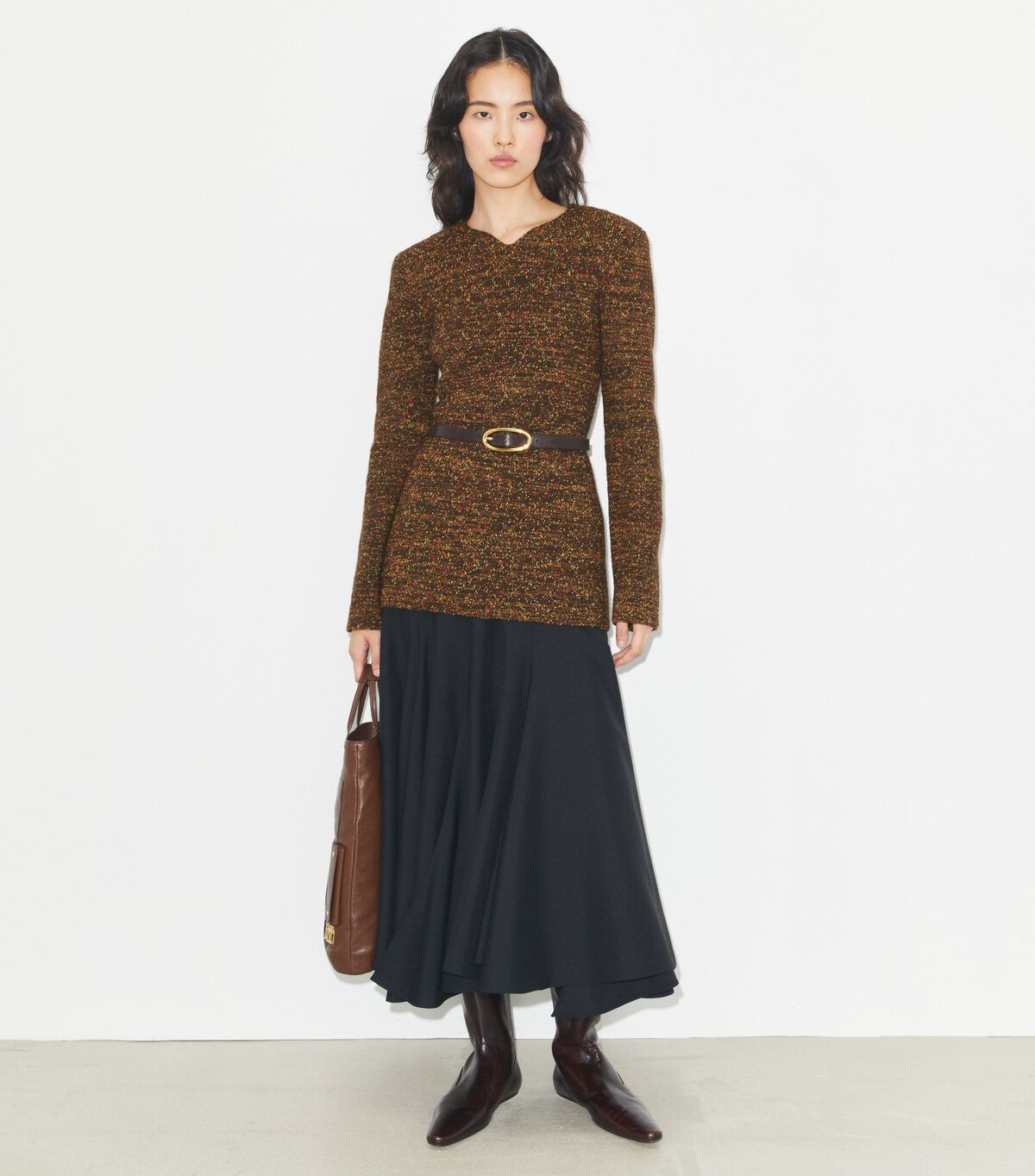 tory burch nylon and viscose marled sweater