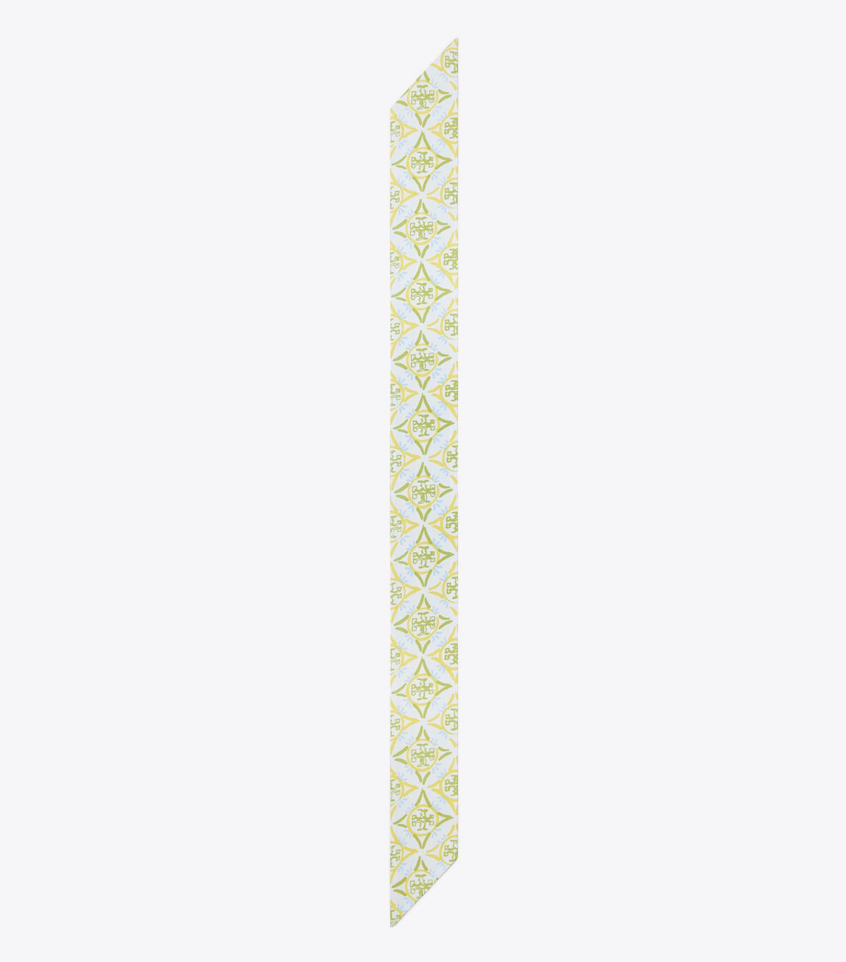tory burch mosaic monogram double sided silk ribbon tie