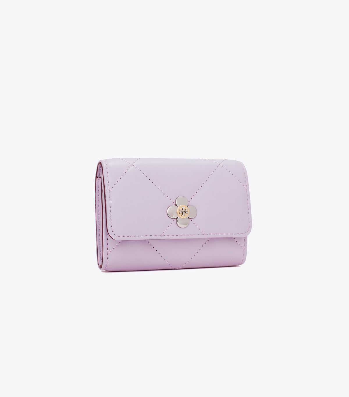 tory burch kira diamond quilt clover flap card case