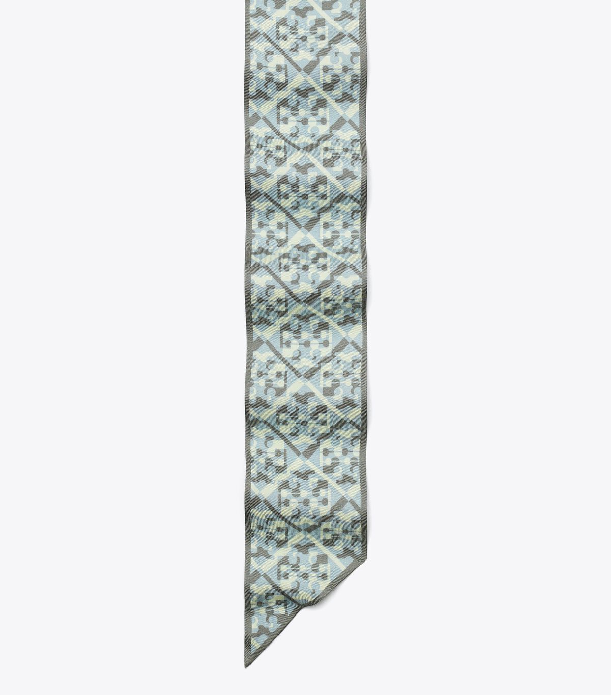 tory burch prismatic t monogram silk ribbon tie