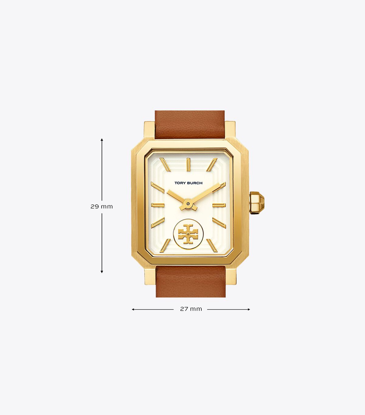 Robinson Watch, Brown Leather/Gold-Tone, 27 X 29 Mm | Accessories | Tory  Burch