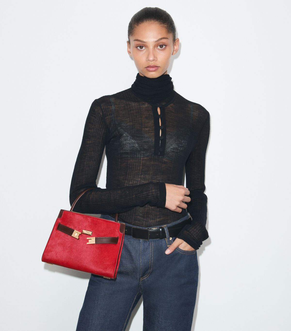 Petite Lee Radziwill Calf Hair Double Bag tory burch petite lee radziwill calf hair double bag