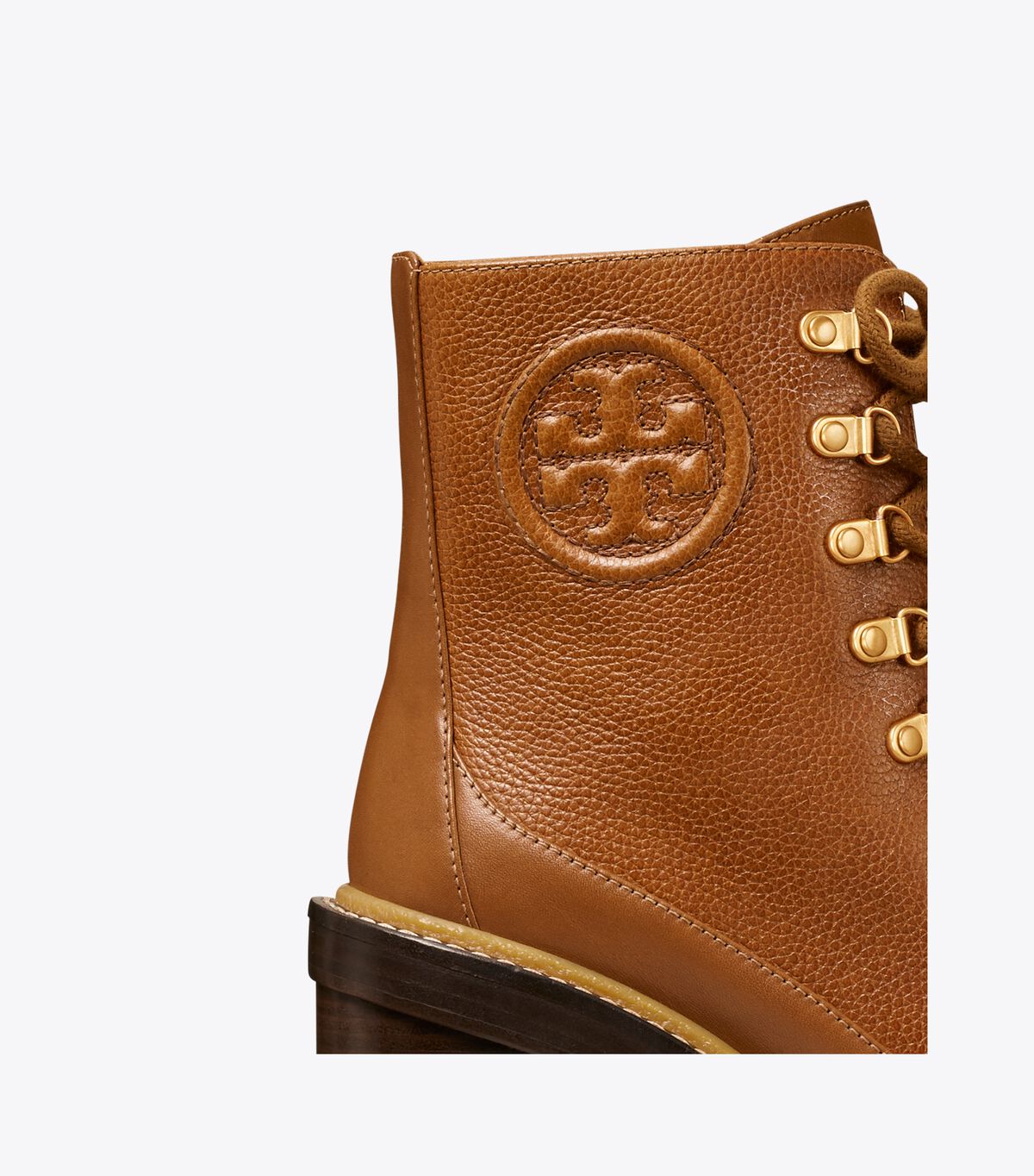 tory burch miller mixed materials lug sole boot