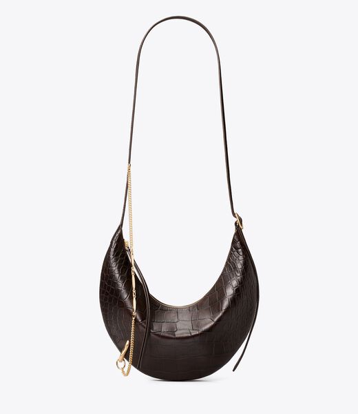 tory burch pierced croc embossed crossbody bag