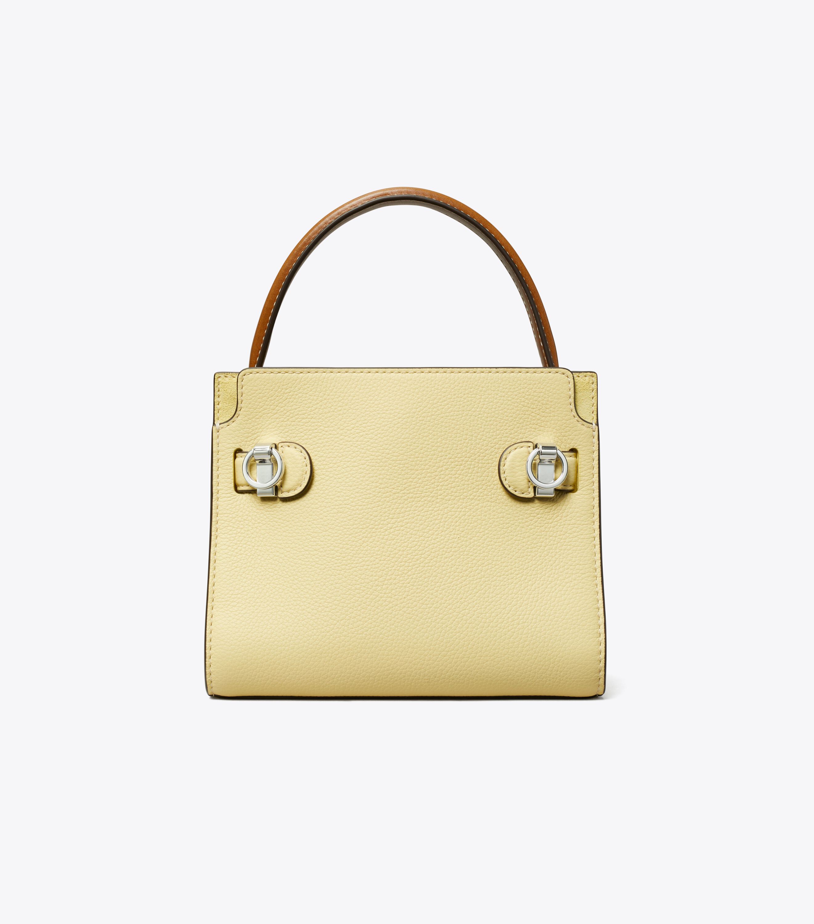 Petite Lee Radziwill Pebbled Double Bag, Lemon Sugar | Tory Burch KW