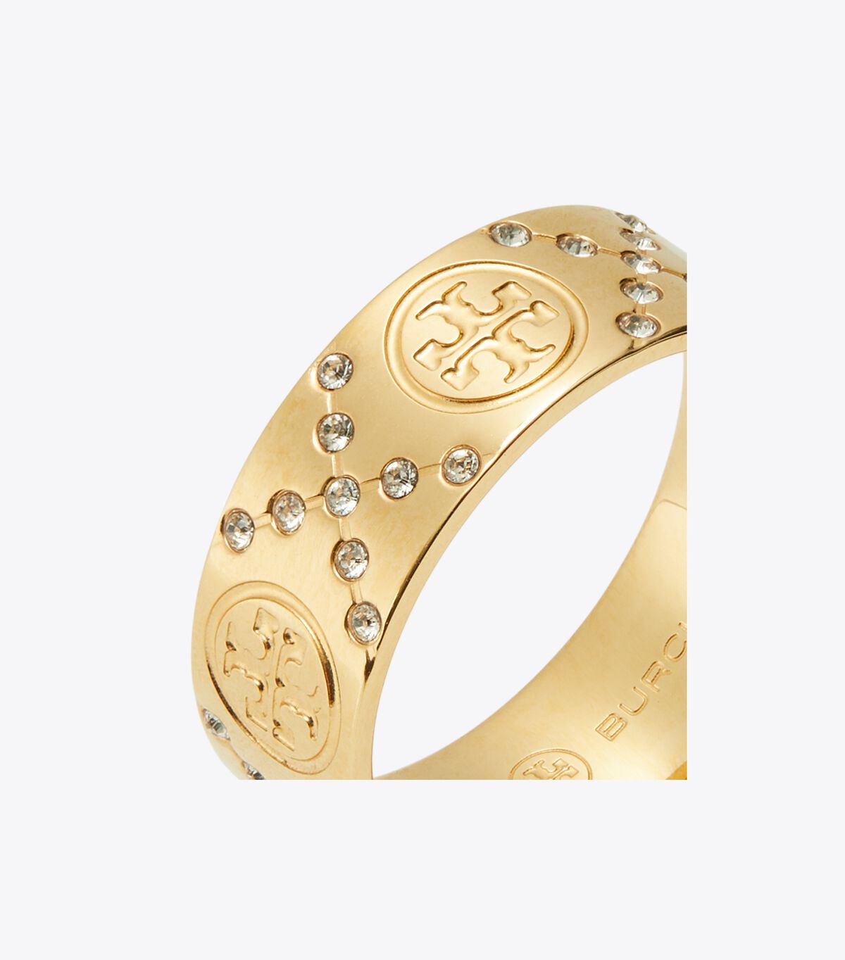 tory burch t monogram pave ring