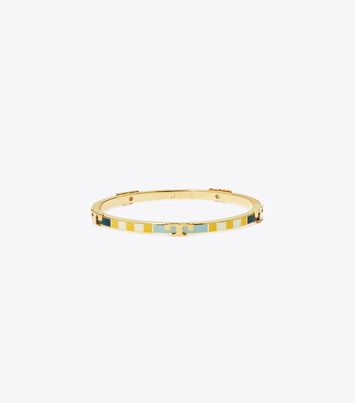 tory burch serif t enamel striped stackable bracelet