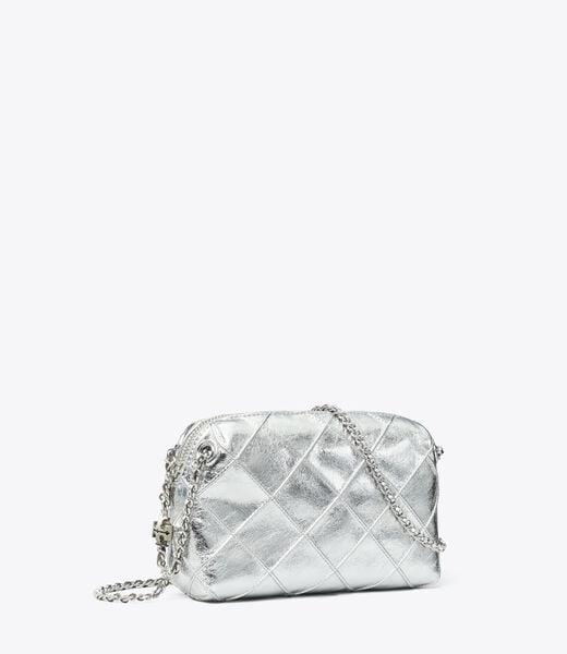 tory burch حقيبة فليمنج المعدنية الناعمة