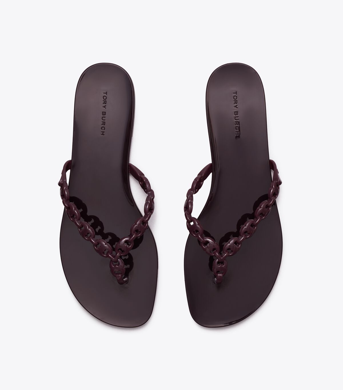 tory burch gemini link jelly flip flop