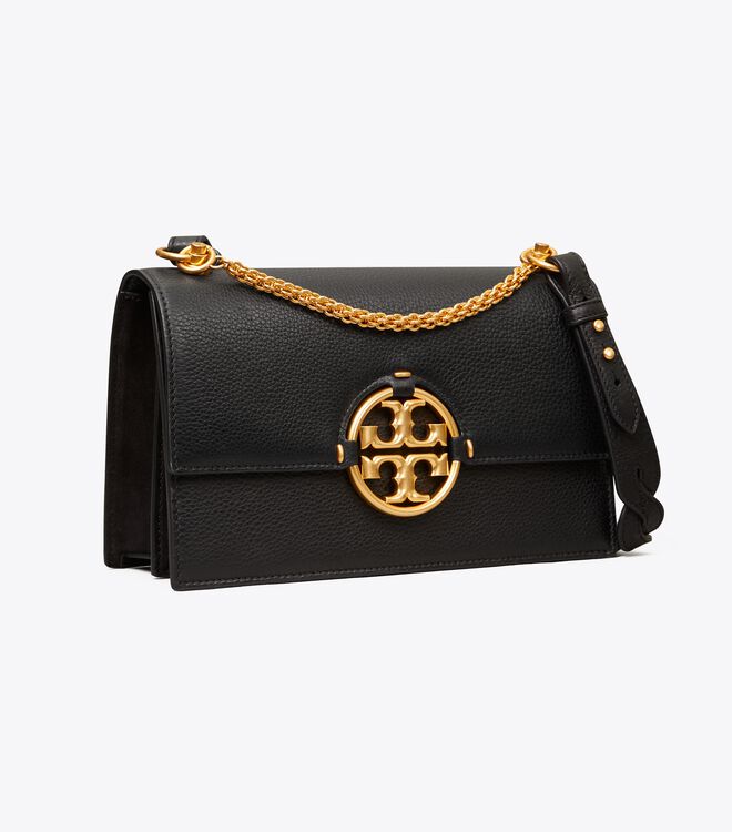 Tory burch miller shoulder bag black