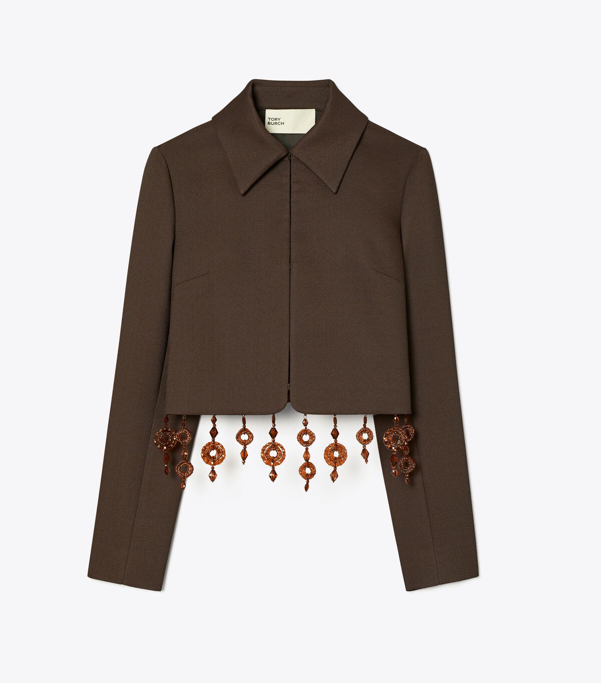 tory burch cropped crepe jacket
