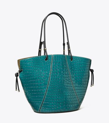 Spaghetti Strap Embossed Tote