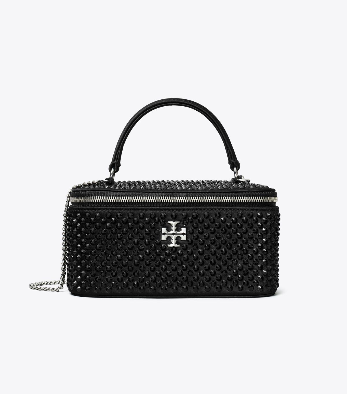 tory burch kira embellished satin vanity case