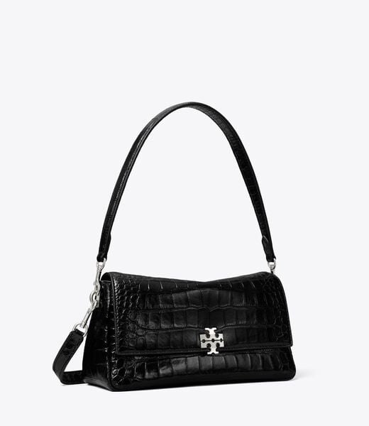 tory burch small charlie croc embossed shoulder bag