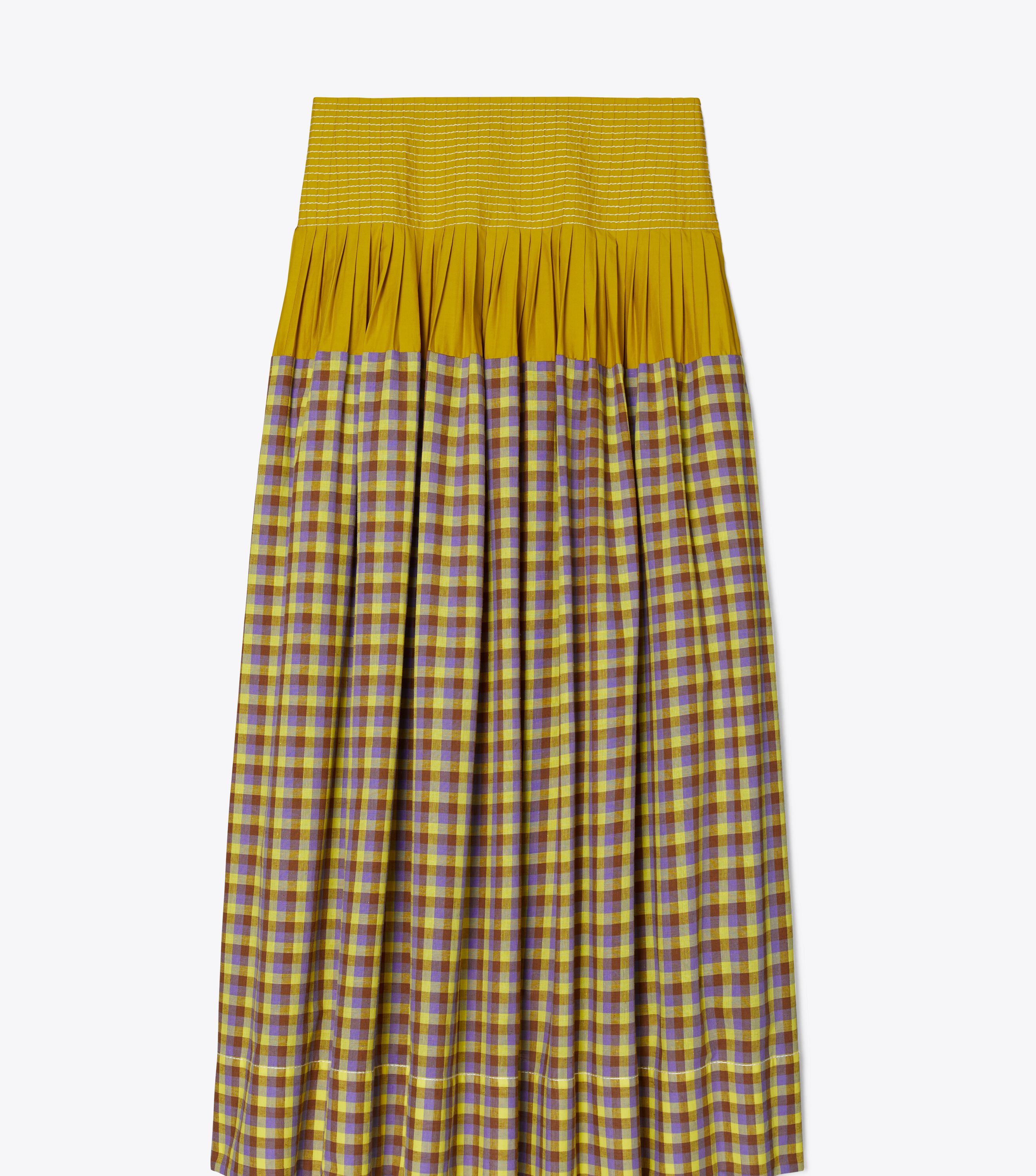 Tory Burch Veronica Plaid Colorblock Skirt Tory Burch KW