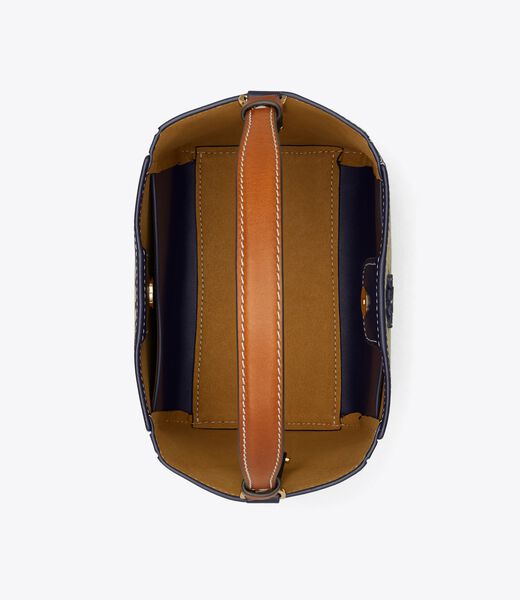 tory burch small t monogram mcgraw bucket bag