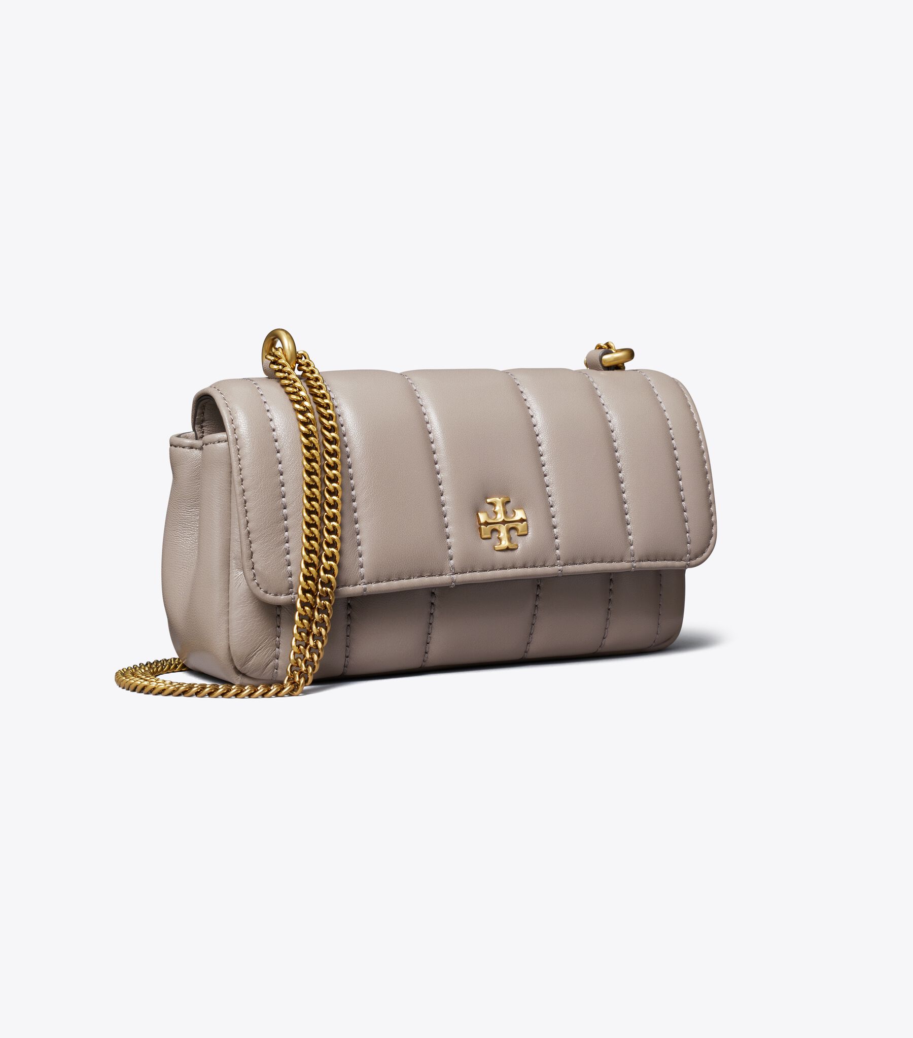 Mini Kira Flap Shoulder Bag, Gray Heron Tory Burch KW