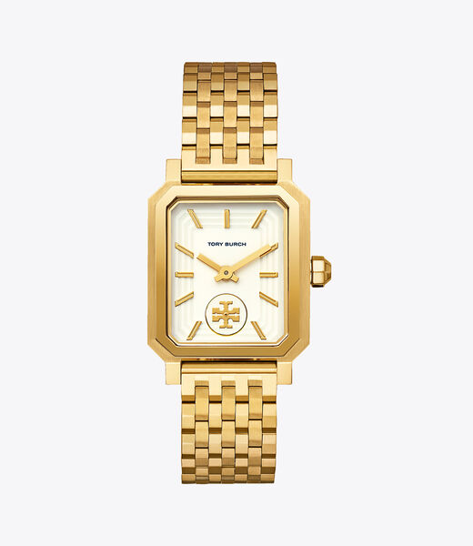 Robinson Watch, Gold-Tone/Cream, 27 X 29 MM