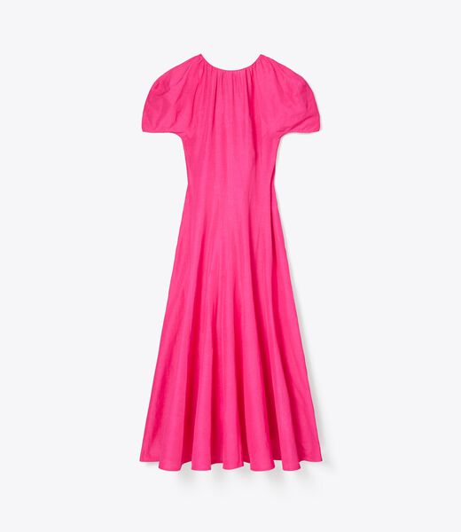 tory burch balloon sleeve linen dress