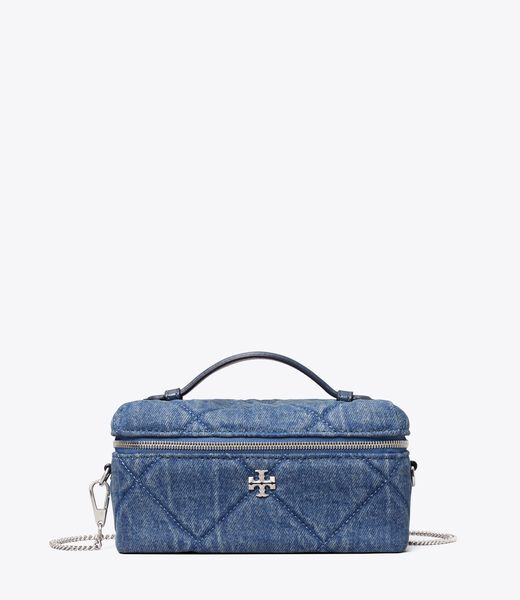 Kira Diamond Quilt Denim Vanity Case tory burch kira diamond quilt denim vanity case