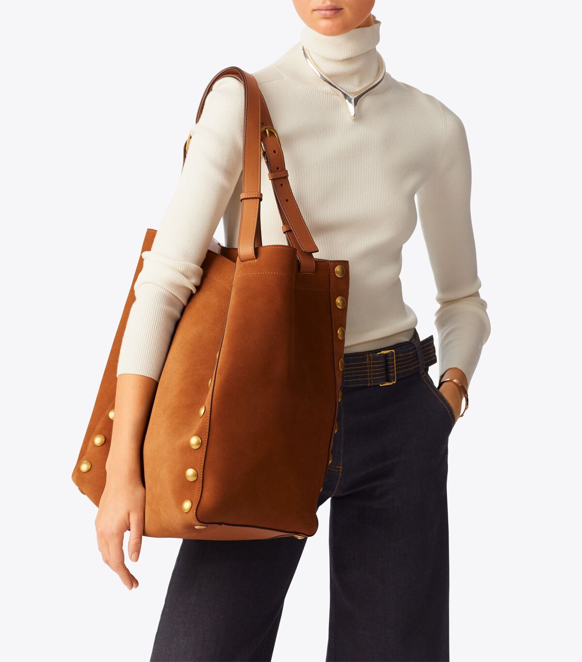 tory burch rowan suede oversized tote