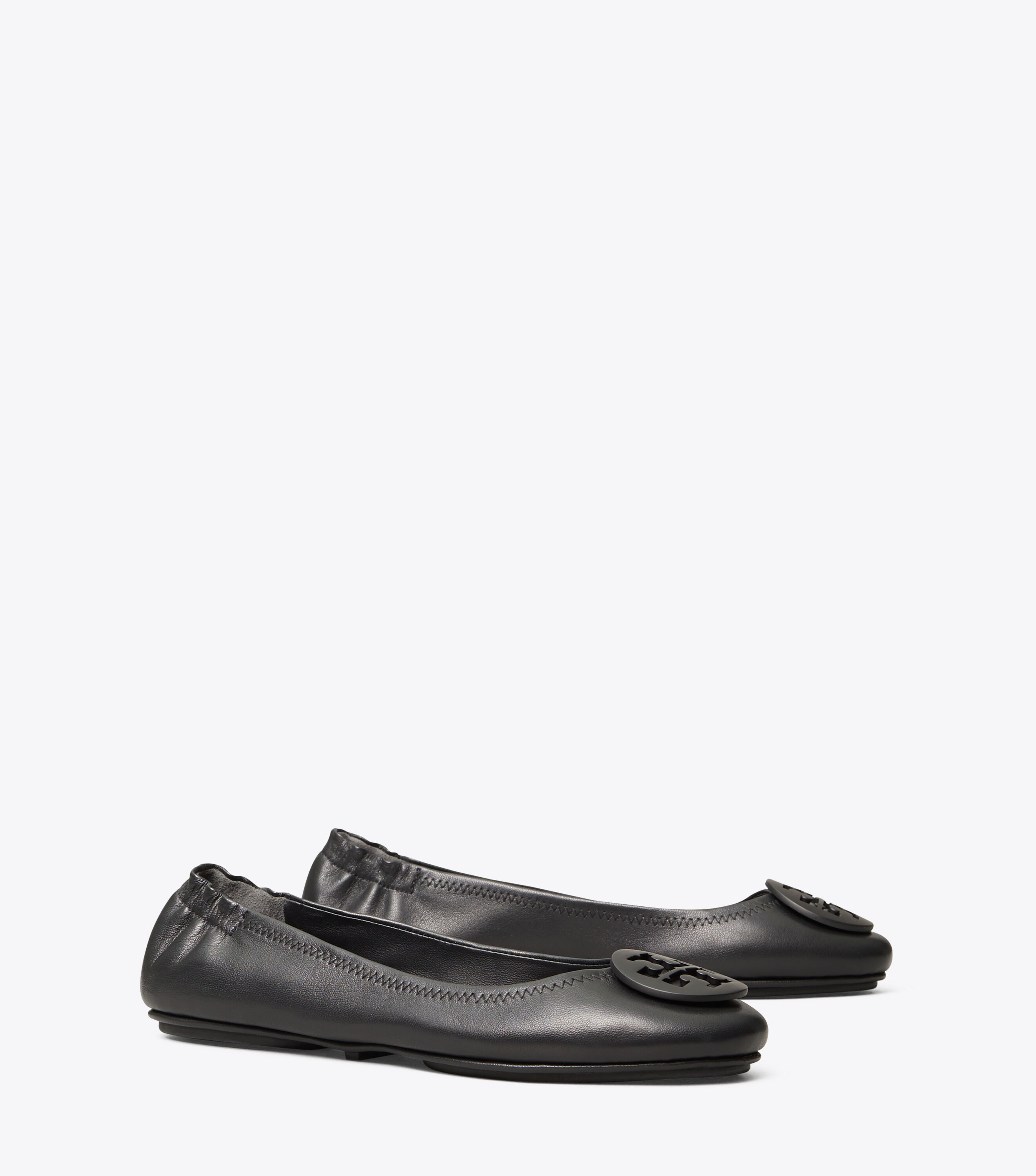 Tory burch black and white flats sale