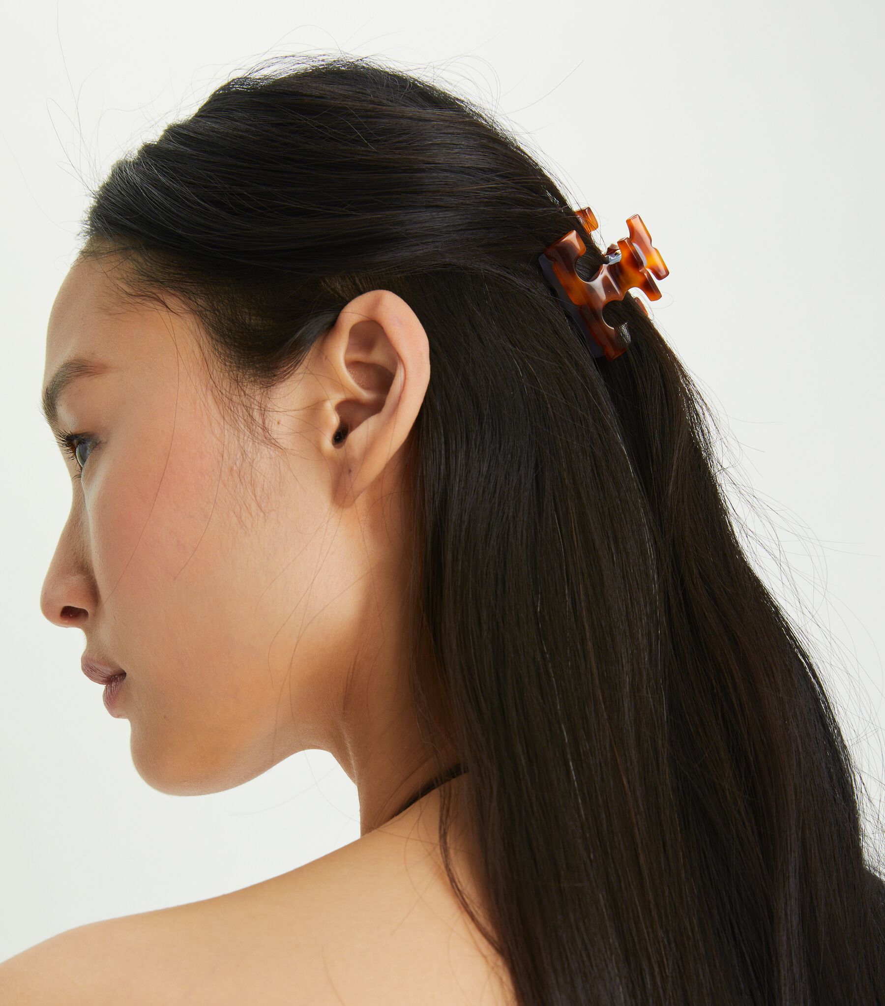Small Serif-T Hair Clip, Pink | Tory Burch KW display picture 2