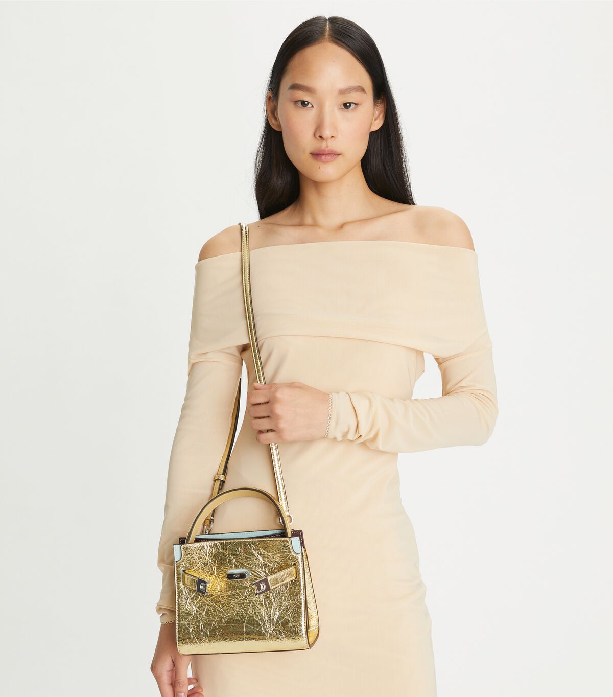 tory burch petite lee radziwill double bag